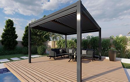 Maze Pergola 4x4 with 4 Drop Sides | JB Furniture