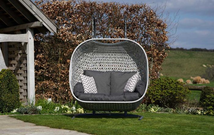 Bramblecrest Monterey Grey Double Egg Cocoon JB Furniture